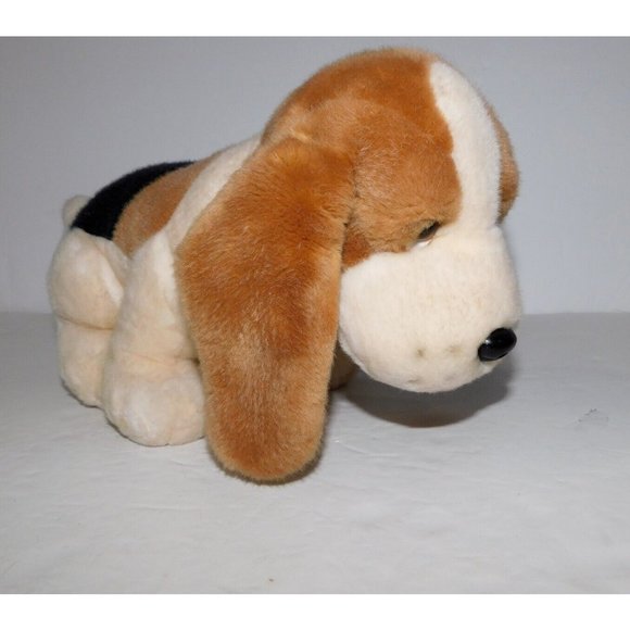 Russ Berrie Cream Brown Black Bassett Hound  Dog BIXBY 4334 Stuffed 12" Plush - Picture 6 of 8